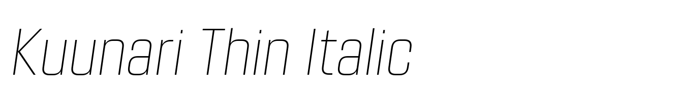 Kuunari Thin Italic